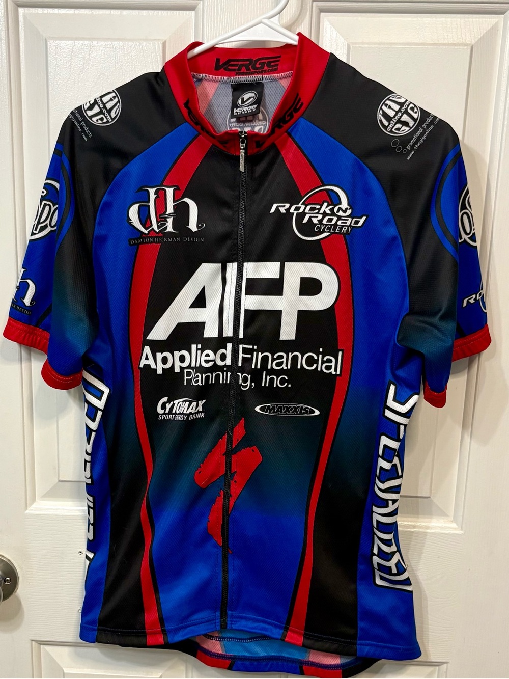 AFP Applied Financial Kids Cycling Jersey - Blue/Black/Red